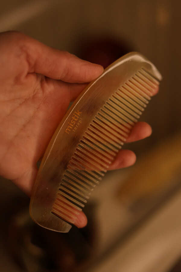Mystic Therapy Cow Horn Comb - Natural and Economical Care - Medium Quality