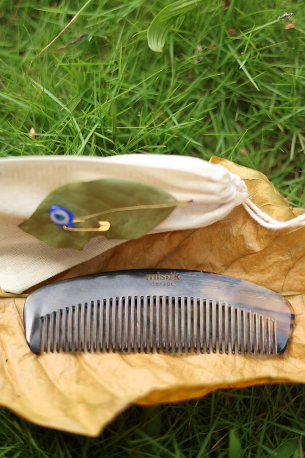 Mistik Terapi Sığır Boynuzu Tarak - Doğal ve Ekonomik Bakım - Orta Kalite